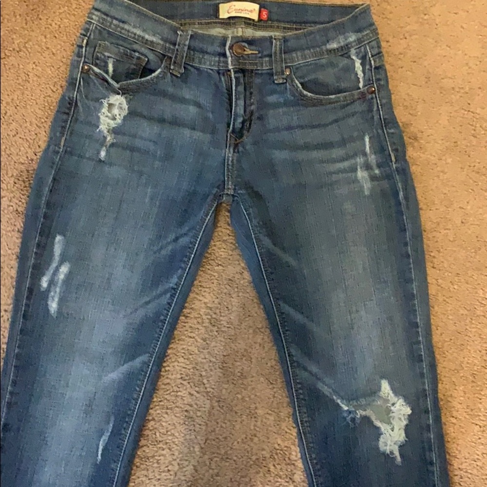 Distressed jeans